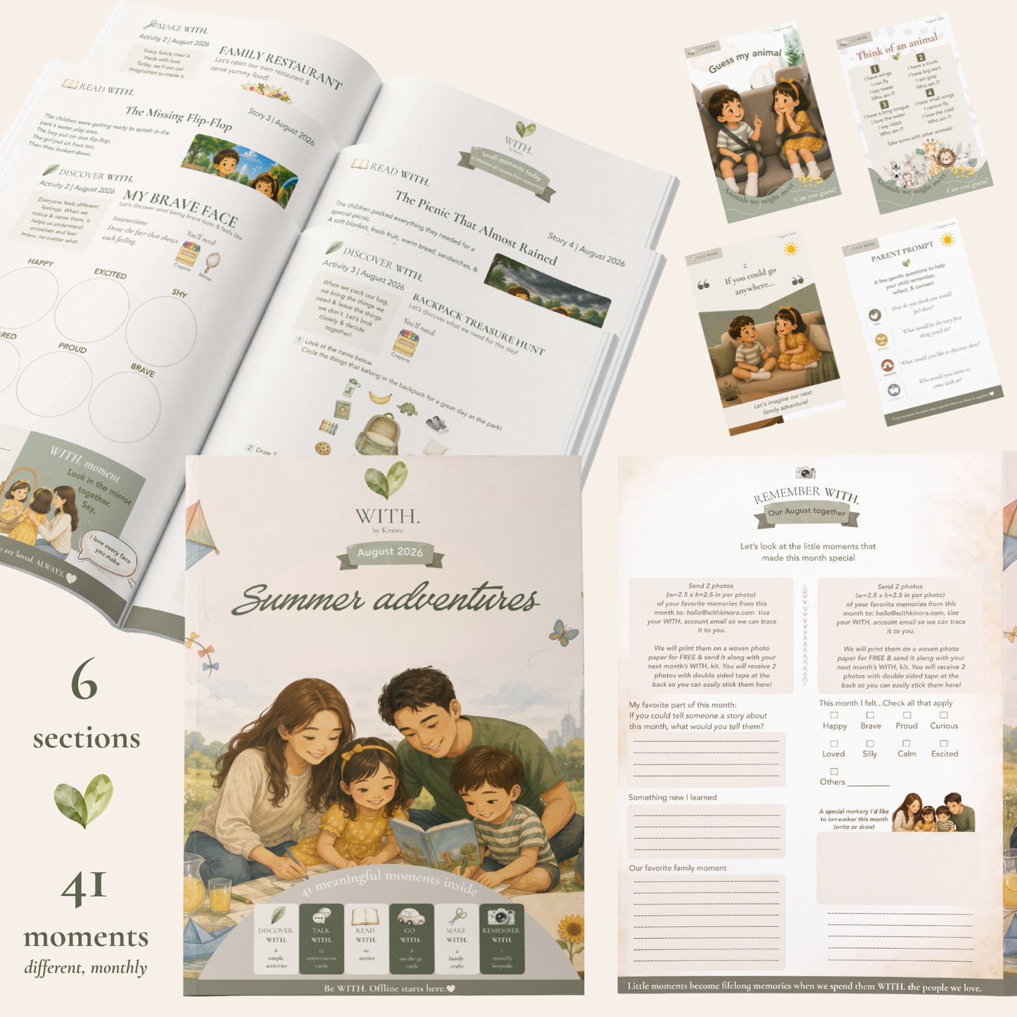 WITH. Monthly Family Activity Kit (Ages 3–5) | August 2026 – Summer Adventures